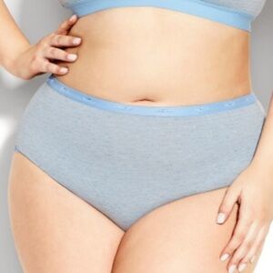 AVENUE BODY Bundle 3 Pairs 30/32W Blue Stripe Cotton Modern Brief TD.5